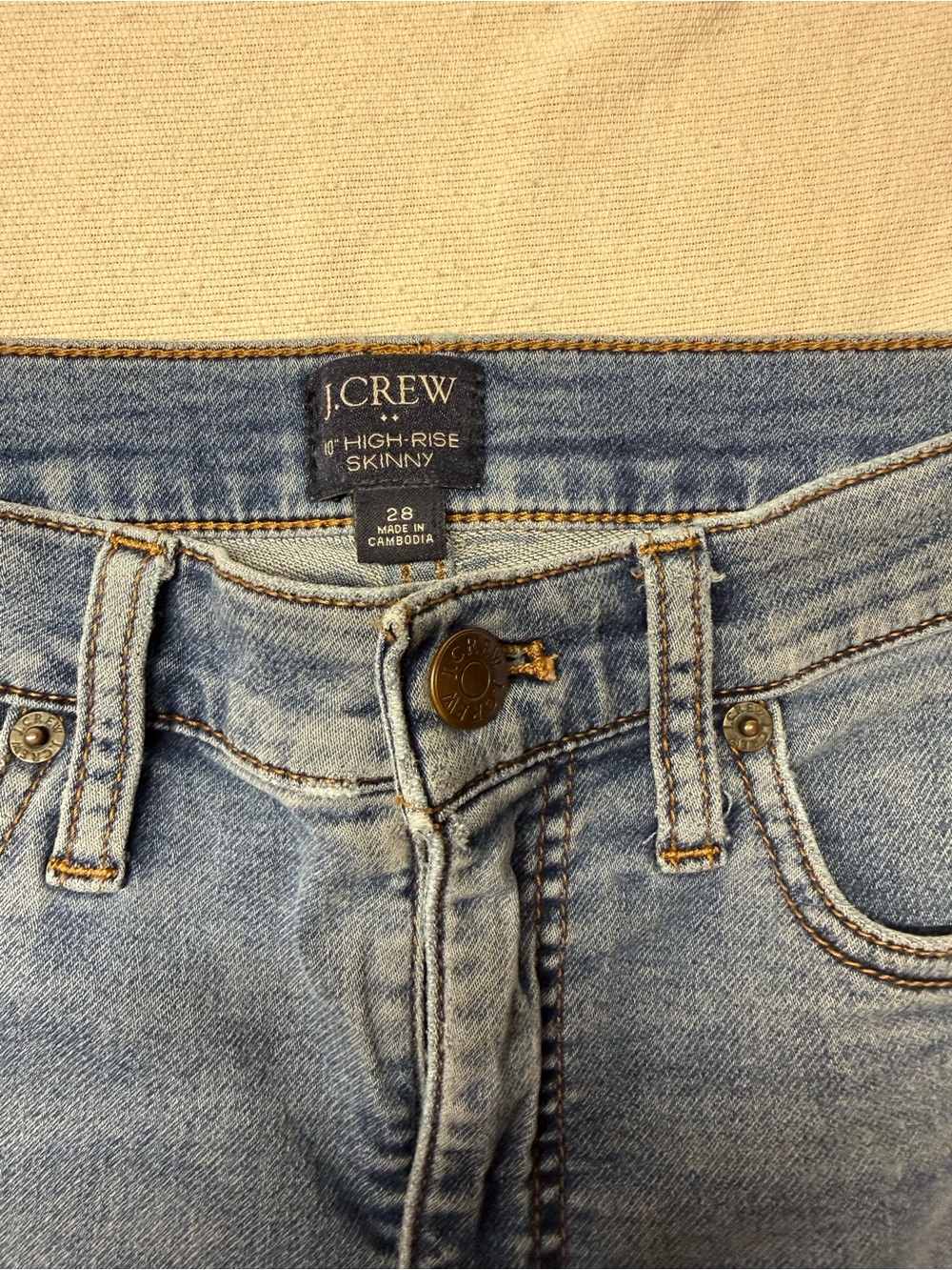 J. Crew Light Blue High-Rise Skinny Jeans